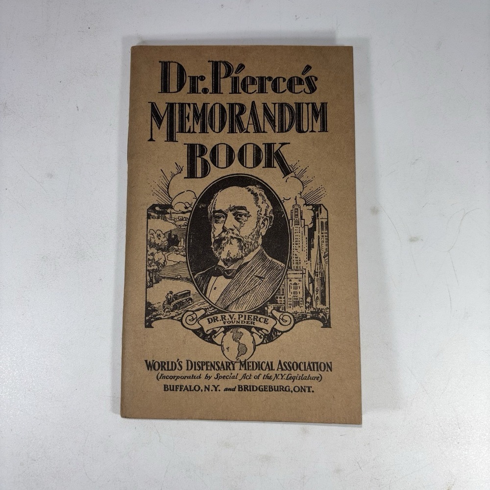 1929-30 Dr. Pierce's Memorandum Book Worlds Dispensary Medical Association Book